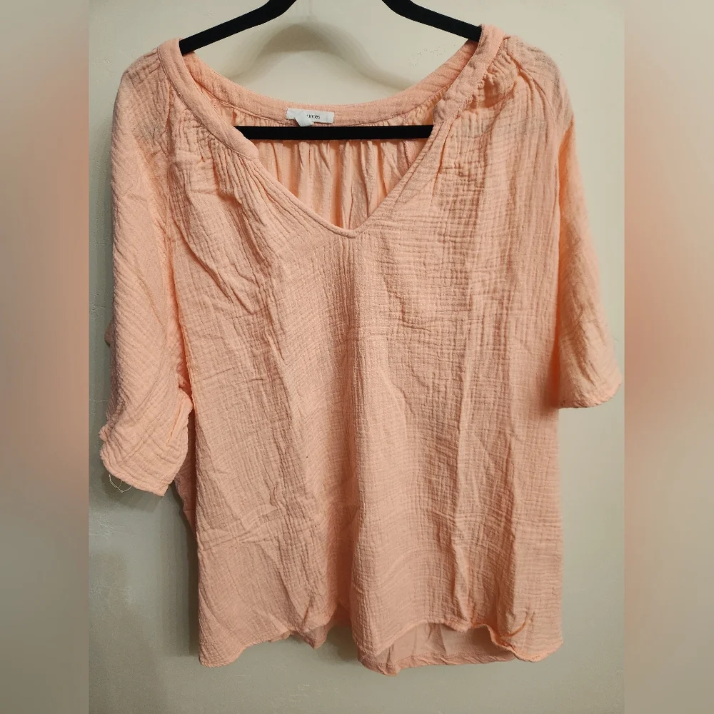 Maurices Bundle Of 2 Womens Tops: Navy and Peach Size 3X - Picture 4 of 5